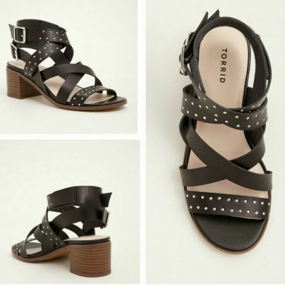 Torrid black studded sandals